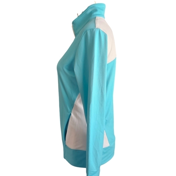 Foot Joy Womens S Golf Jacket Zip Up Track Style Aqua - Picture 4 of 12